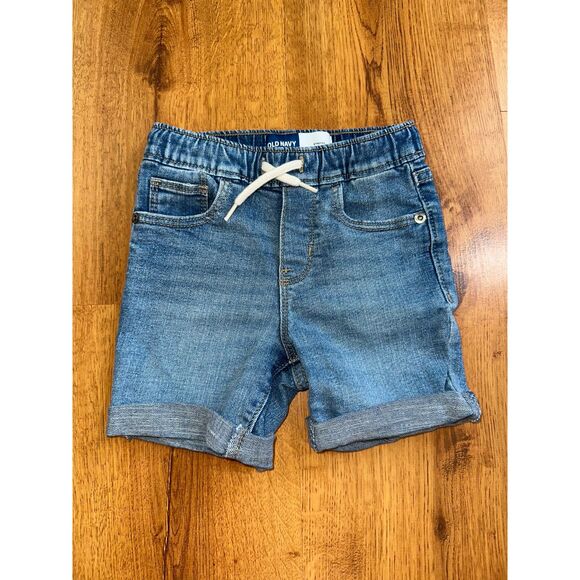 Old Navy Toddler Boy's 2t Denim Pull On Stretch Shorts, 3.5" inseam - Picture 1 of 5